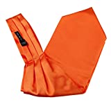 Dan Smith DRA7E01N Orange Solid Mens Microfiber Ascot Business- casual Groomsmen Cravat Happy Gift
