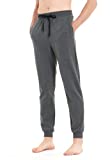 Idtswch 32/34/36/38 Mens Tall Sweatpants Joggers Extra Long Pant with Zip Pockets (36“Inseam（Extra Tall）, L, Dark Gray)