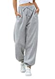 Kyerivs Cute Tall Extra Long Sweatpants Sporty Pants Active Loose Fit Workout Joggers Women Cotton Yoga Lounge Trousers Grey X Small