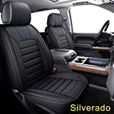 LUCKYMAN CLUB 56-SLD Seat Covers Fit for 2007-2020 Chevy Silverado Sierra 1500 / 2500 HD / 3500 HD Crew,Double,Extended Cab with Water Proof Faux Leather (Black Full Set)