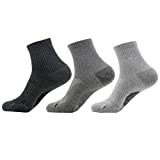 8% Pure Silver Infused Socks, Conductive Earthing Grounding Socks for Men Women, Anti-Odor & Moisture Wicking Quarter Socks, 3 Pairs