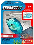 Dissect-It Simulated Synthetic Lab Dissection STEM Toy, Kids' Home Learning Science Project, Great for Young Scientists! - Piranha