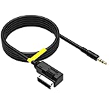 CHELINK Music Interface AMI MMI AUX 3.5mm Jack Aux-in MP3 Adapter Cable for A-u-d-i A3 A4 A5 A6 A8 Q5 Q7 R8 TT,vw J-etta GTI GLI J-etta P-assat Cc T-iguan T-ouareg E-OS Golf Mk 6, etc. (1 M)