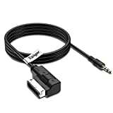 TABIGER Compatible Portable Music Interface AMI MMI AUX Adapter Cable 3.5mm Jack Aux-in MP3 Cable for A3/A4/A5/A6/A8/Q5/Q7/R8/TT-vw (1M)