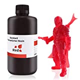 ELEGOO 3D Printer Rapid Resin, 405nm LCD UV-Curing Resin Standard Photopolymer Resin for LCD 3D Printing Clear Red 1000G