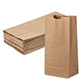 Grocery/Lunch Bag, Kraft Paper, 8 lbs. Capacity, Multipurpose Use, Perfect for Shopping, Storage, Small Trash Cans and More - by MT Products (100 Count) (Brown)
