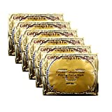 Permotary 6 PCS 24k Gold Crystal Gel Collagen Facial Masks, Treatment Deep Moisturizing Facial Masks For Anti Aging Puffiness Skincare Anti Wrinkle Tighten Skin & Revitalize Skin