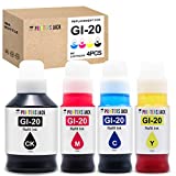 Printers Jack Compatible Canon GI-20 GI20 Refill Ink Bottles Kit for Canon PIXMA G5020 G6020 G7020 MegaTank Printers