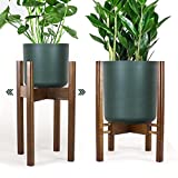 Plant Stands for Indoor Plants - 8 10 12 inch Beech Wood Adjustable Pot Planter Holder - Mid-Century Modern Tall Plant Stand - Flower Planters Holders - EXCLUDING Plant Pot