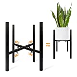 Adjustable Plant Stand 9 to 15 Inches Metal Plant Stands for Indoor Plants Mid Century Modern Design Indoor Outdoor Plant Stand Heavy Duty Pot Stand (Pot Not Included)