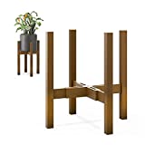 Plant Stand for Indoor Plants, Mid Century Modern Adjustable Bamboo Plant Stand Indoor Plant Holder Rack for Living Room, Balcony Fits 8,10,12 inch Pots Corner Plant Stand (1 Pack, Plant Stand Only)