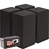 Commercial Grade, Heavy Duty Grill Cleaning Brick Bulk 4 Pack. Pumice Stone Cleaner Tool Cleans and Sanitizes Restaurant Flat Top Grills or Griddles Effectively Without Harsh Chemicals or Abrasives
