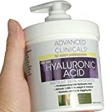 Advanced Clinicals Hyaluronic Acid Body Lotion & Face Moisturizer W/Vitamin E | Hydrating Dry Skin Firming Lotion Minimizes Look Of Wrinkles, Stretch Marks, & Crepey Skin | Skin Care Products, 16 Oz