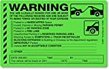 SmartSign You are Illegally Parked Parking Violation Stickers, 5 x 8 Inches, Pack of 50