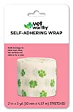 Vet Worthy Adhering Wrap for Dogs (Paw Print Pattern)