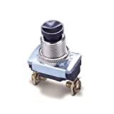 Gardner Bender GSW-22 Electrical Push Button Switch, SPST, OFF-Mom ON, 6 A/120V AC, Screw Terminal , Black