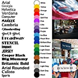 Custom Vinyl Decal Sticker Personalized - Design Your Own Name, Letters Initial Phrase or Quote, (20 Fonts/18 Colors/15 Sizes) Laptop MacBook, Cars, Walls, Window, Windshield Computers, Hydroflask Cup Gift Sign DIY