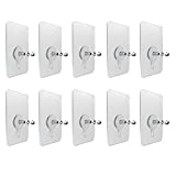 ZHANGLI 10pcs/Pack Screws Hanger No Hole Hook Home Traceless Sticker Wall Mounted Strong Non-Marking Stickers Perforated Stainless Steel Screw Patches