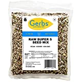 GERBS Raw Super Five Seed Mix, 16 ounce Bag, Top 14 Food Allergy Free, NON GMO, Vegan, Keto, Paleo Friendly