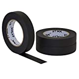 3 pk 1" inch x 60yd STIKK Black Painters Tape 14 Day Easy Removal Trim Edge Finishing Decorative Marking Masking Tape (.94 IN 24MM)