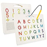 Magnetic Alphabet Tracing Board for Kids, Apfity Magnetic Letter and Number Tracing Board for Toddlers, ABC Magnetic Drawing Board for Children