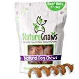 Nature Gnaws Bully Stick Springs for Dogs - Premium Natural Beef Bones - Long Lasting Spiral Dog Chew Treats - Rawhide Free - 7-10 Inch