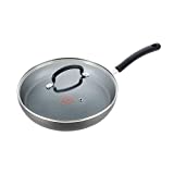 T-fal Nonstick Dishwasher Safe Cookware Lid Fry Pan, 10-Inch, Black