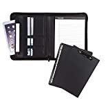 Samsill Professional Padfolio Bundle, Includes Removable Clipboard.5” Round Ring Binder with Secure Zippered Closure, 10.1 Inch Tablet Sleeve, Black 70829