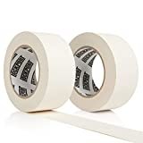 2-Pack of White Gaffer Tape  30 Yards x 2 Inch Wide  Waterproof, No Residue - Cloth Fabric Gaffers Tape for Photography, HVAC, Gaff or Gaphers Labeling, Painters and Pro Duct Repair Value Pack