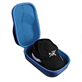 Hermitshell Baseball Hat Case Hard Travel Cap Carrier Case Holder for 6 Caps Hat Bag (Blue)