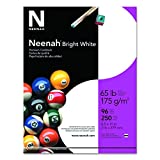 Neenah Premium Cardstock, 8.5" x 11", 65 lb/176 gsm, Bright White, 250 Sheets (91901)