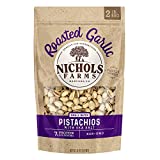 Nichols Farms Non-GMO 3LB Inshell Pistachios Roasted with Sea Salt (48oz) (Roasted Garlic with Sea Salt, 32oz)