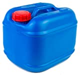 Hudson Exchange 2.5 Gallon (10 Liter) Handled Container with Cap, HDPE, Blue, 4 Pack