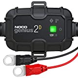 NOCO GENIUS2D, 2A Direct-Mount Onboard Car Battery Charger, 12V Automotive Charger, Battery Maintainer, Trickle Charger, Float Charger and Desulfator for AGM, Marine, Truck and Deep Cycle Batteries