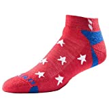 KentWool Men's USA Tour Profile Golf Sock - Limited Edition 2018 Americana Collection (Americana Stars (Red), X-Large)