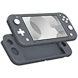 MoKo Case for Nintendo Switch Lite, Silicone Protective Rubber Cover, Shock-Absorption Anti-Scratch Non-Slip Case for Nintendo Switch Lite Console - Gray