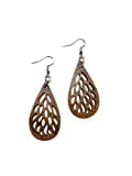 Drop Earrings - Wooden Earrings for Women - Leaf Earrings for Women - Dangly Earrings - Statement Earrings - Unique Earrings for Women - Handmade Earrings - Funky Earrings - Valentines Day Gifts