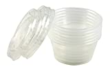 Items 4U! disposable Dressing/Sauce/Jello shot container cups, Clear Plastic, 2 oz, 24 Count