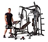 Marcy Smith Cage Workout Machine Total Body Training Home Gym System with Linear Bearing Md-9010G, Silver (MD-9010)