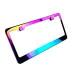 KA LEGEND Polish Mirror Neo Chrome T304 Stainless Steel License Plate Frame Holder Front Or Rear