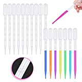 100pcs 5ML Plastic Disposable Transfer Pipettes - Eye Dropper Set Transfer Graduated Pipettes Calibrated Dropper for Essential Oils & Science Laboratory.
