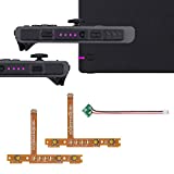 eXtremeRate Firefly LED Tuning Kit for Nintendo Switch Joycons Dock NS Joycon SL SR Buttons Ribbon Flex Cable Indicate Power LED - Pink (Joycons Dock NOT Included)
