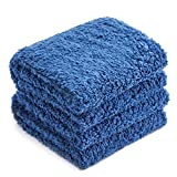 CHEE RAY 2 Pack Superior Fluffy and Warmth Sherpa Blankets for Small Medium Puppies and Dogs, Sweet Dreams Pet Bed Cover for Kittens and Cats, Blue, 40 x30 Inches