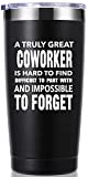 A Truly Great Coworker is Hard to Find 20 OZ Tumbler.Coworker Gifts.Leaving Going Away Farewell Appreciation Retirement Gifts for Women Men Coworker Colleague Boss Travel Mug(Black)