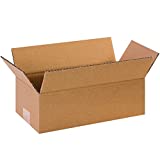 BOX USA 25 Pack of Long Corrugated Cardboard Boxes, 12" L x 6" W x 4" H, Kraft, Shipping, Packing and Moving