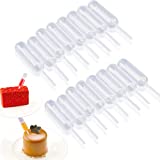 moveland 4ml Plastic Cupcake Pipettes Squeeze Syringes, 50 Pcs Disposable Liquid Injectors Squeeze Transfer Dropper for Strawberries Cupcakes Desserts