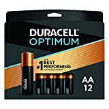 Duracell Optimum AA Batteries | 12 Count Pack | Lasting Power Double A Battery | Resealable Package For Storage | Alkaline AA Battery Ideal for Household and Office Devices