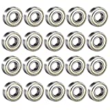 Donepart 684ZZ Small Bearings 4mm x 9mm x 4mm Double Shielded and Pre-Lubricated Deep Groove Ball Bearing (20 Pcs)