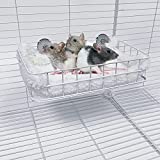 WOLEDOE Rat Cage Platform, All-Metal Chew-Proof Design, Chinchilla Toys and Cage Accessories Ramp fit Ferret, Bunny, Hamster, Guinea Pig, Bird, Sugar Glider