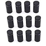 Antrader 12-Pack Sign Standoff Hardware Glass Standoff Nail Wall Mount Standoff Holder Advertise Fixing Screw, 5/8" x 1-1/5", Matte Black
